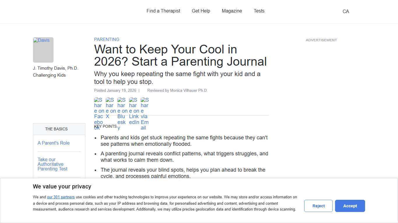 Want to Keep Your Cool in 2026? Start a Parenting Journal | Psychology Today Canada