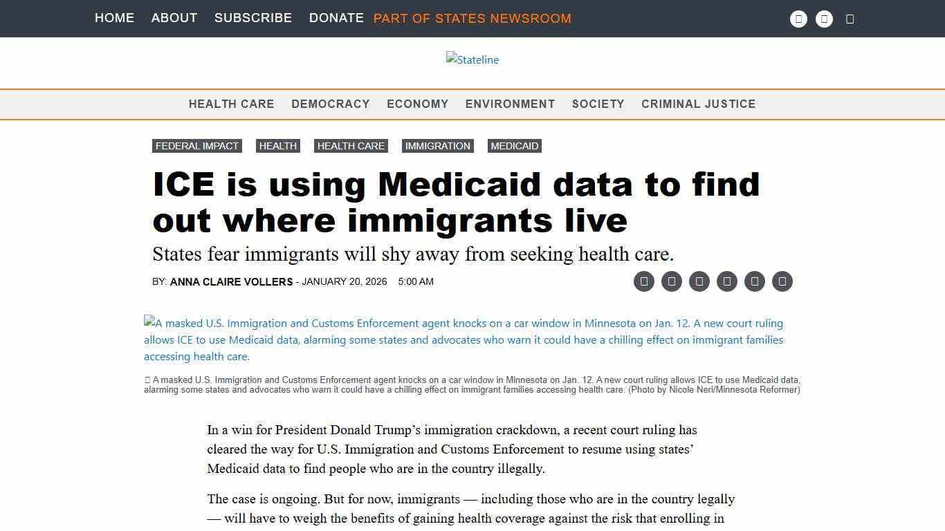 ICE is using Medicaid data to find out where immigrants live • Stateline
